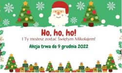 plakat akcji "Zostań Świętym Mikołajem!"
